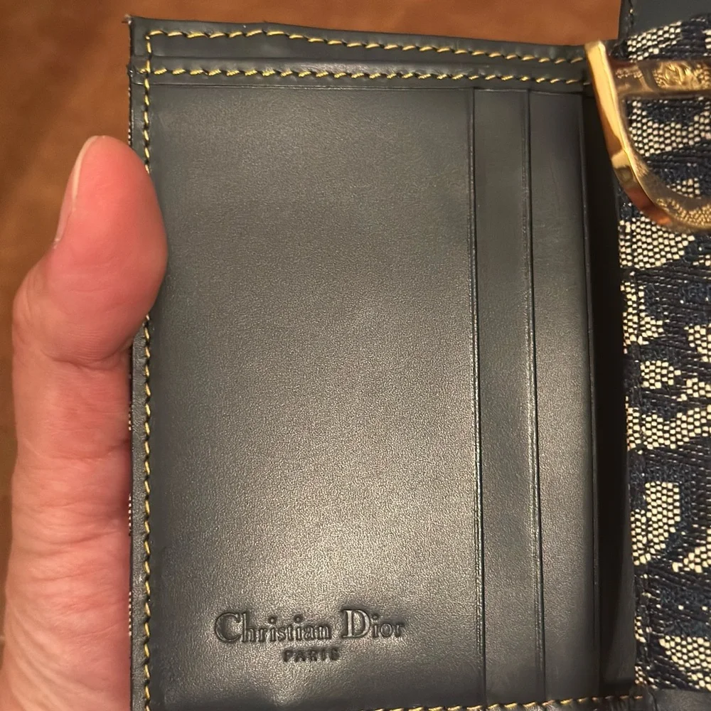 CHRISTIAN DIOR Monogram Compact Saddle Wallet